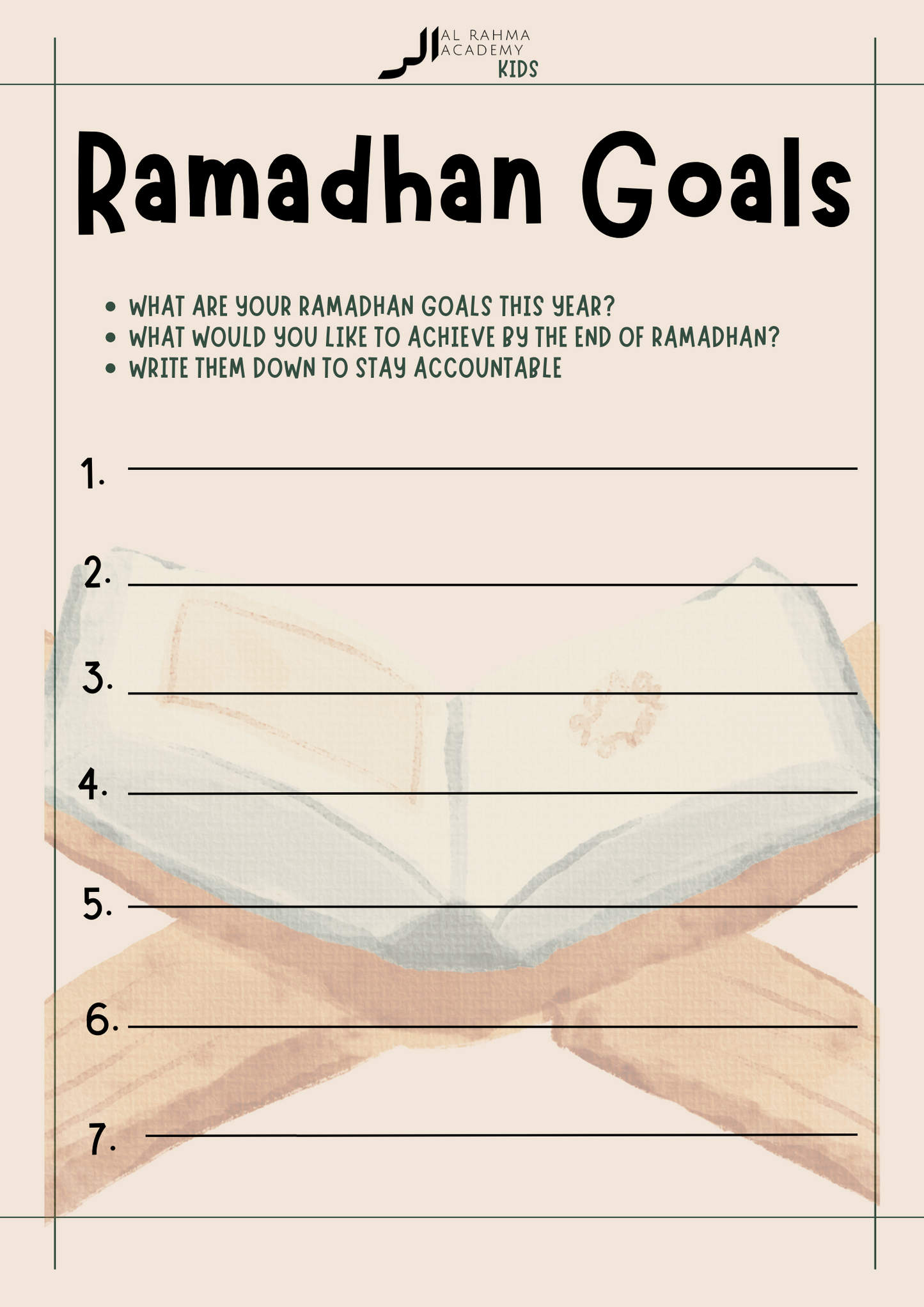 Ramadhan Workbook