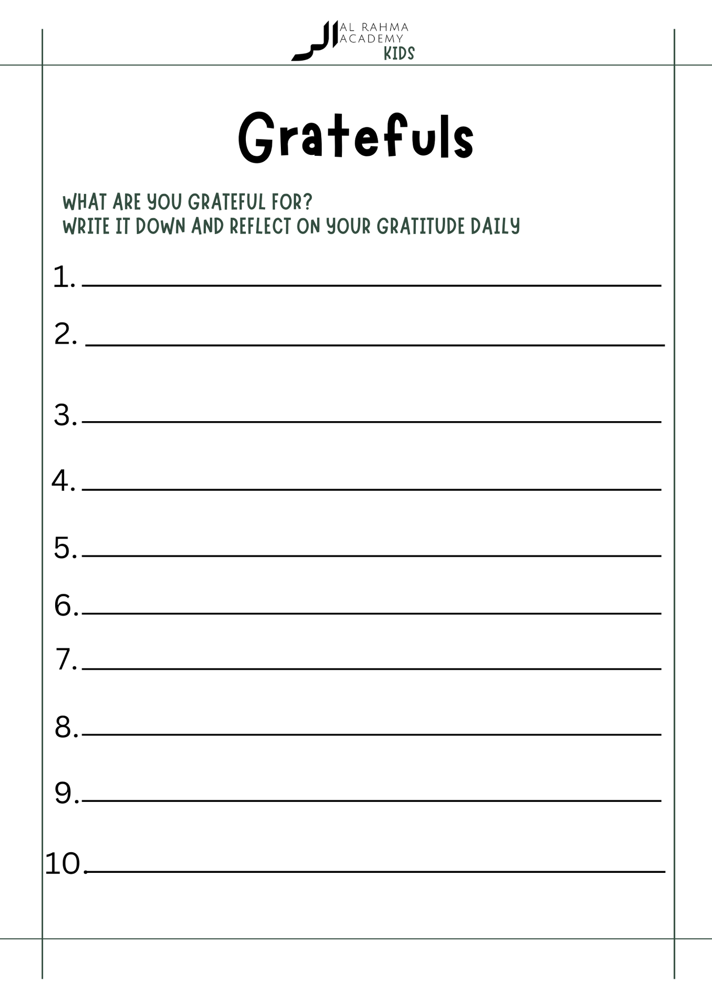 Ramadhan Workbook