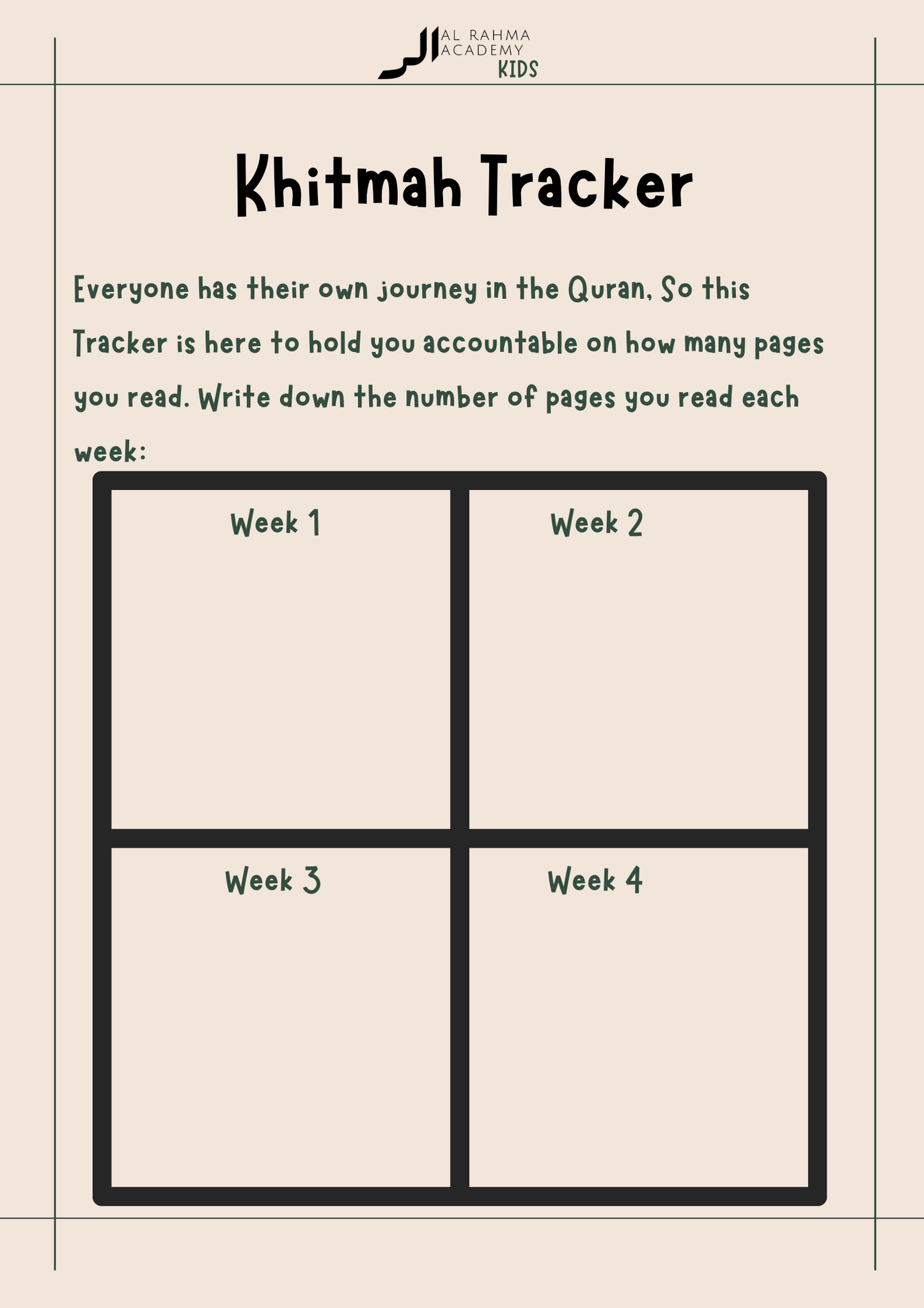 Ramadhan Workbook