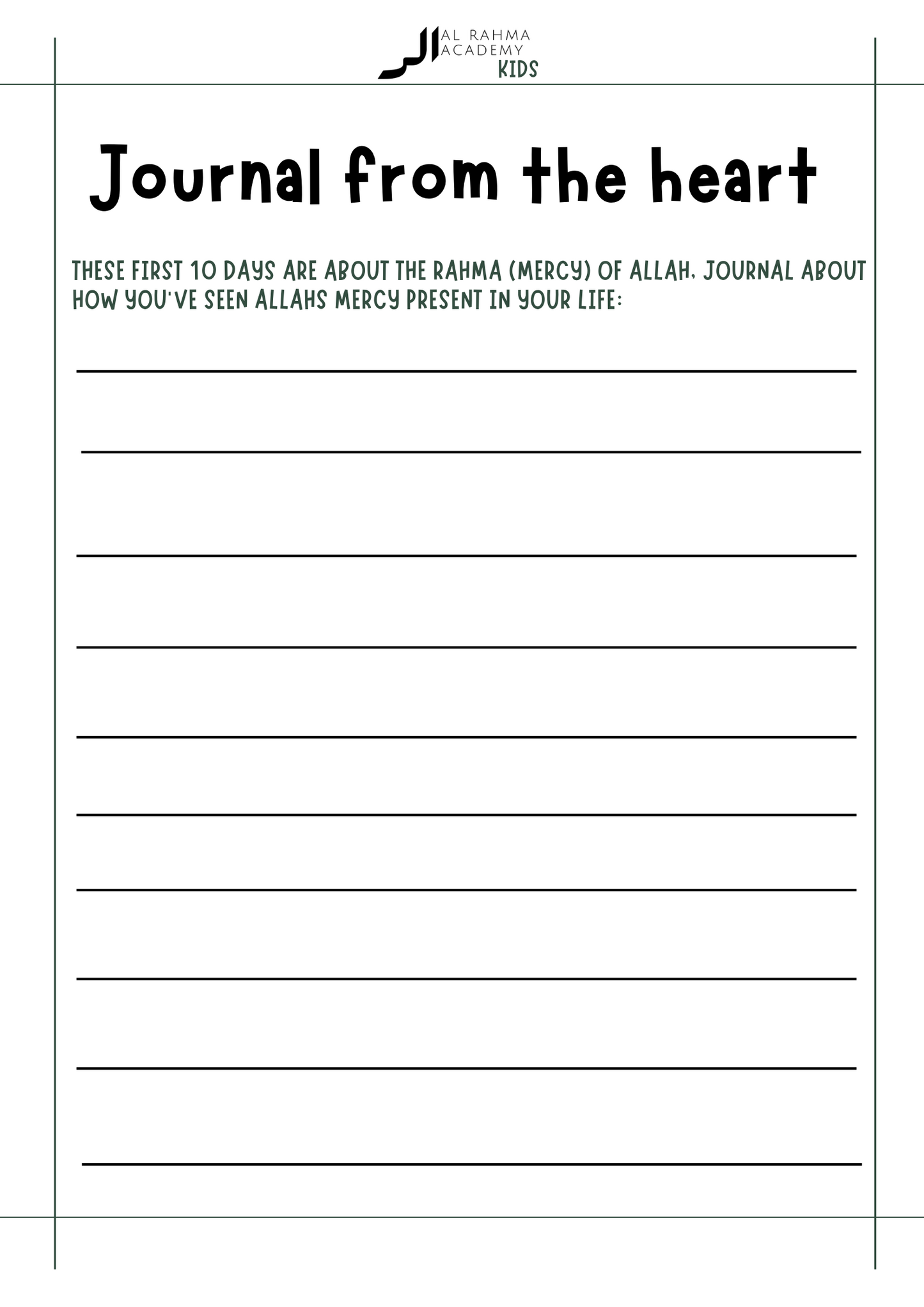 Ramadhan Workbook