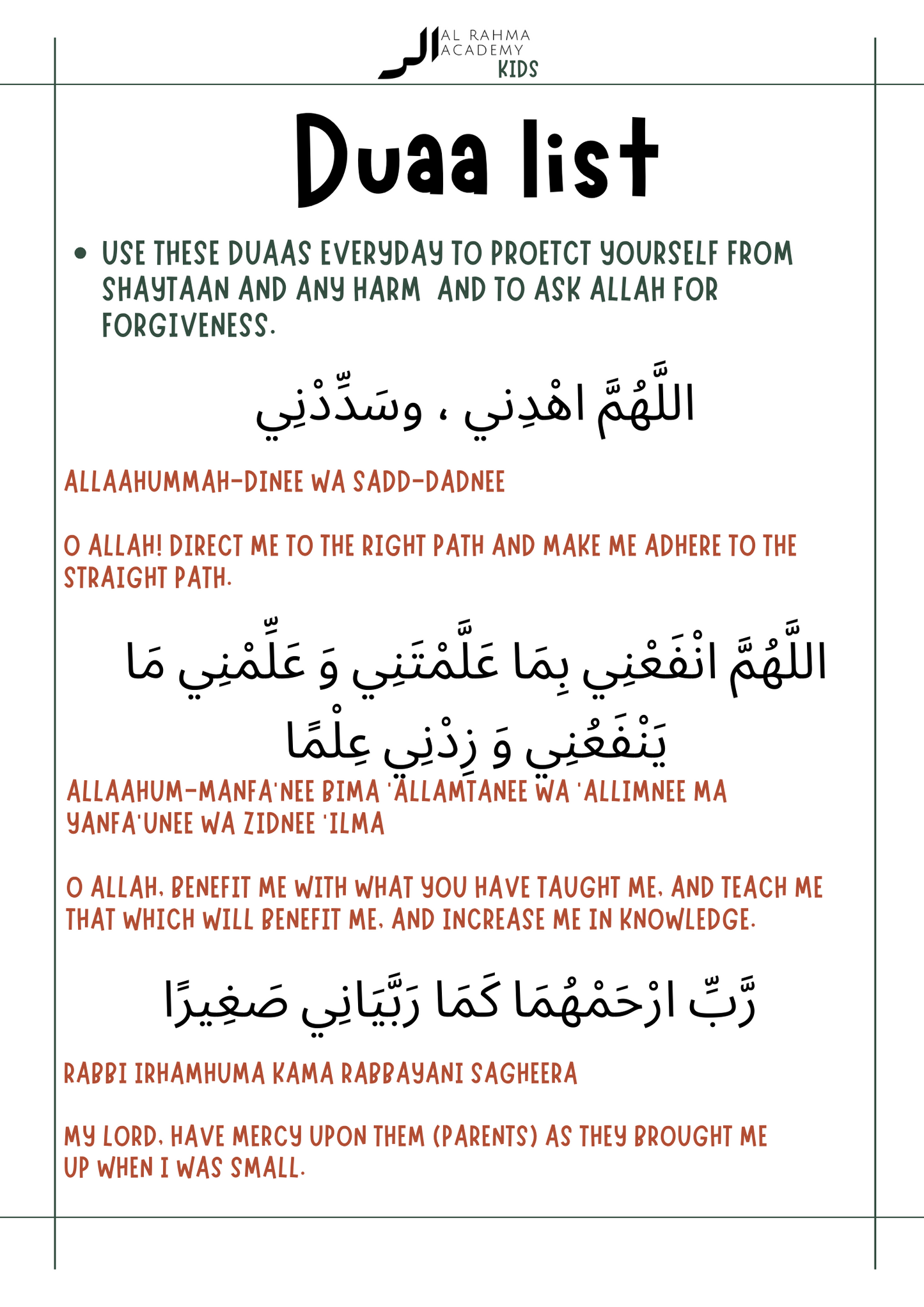 Ramadhan Workbook