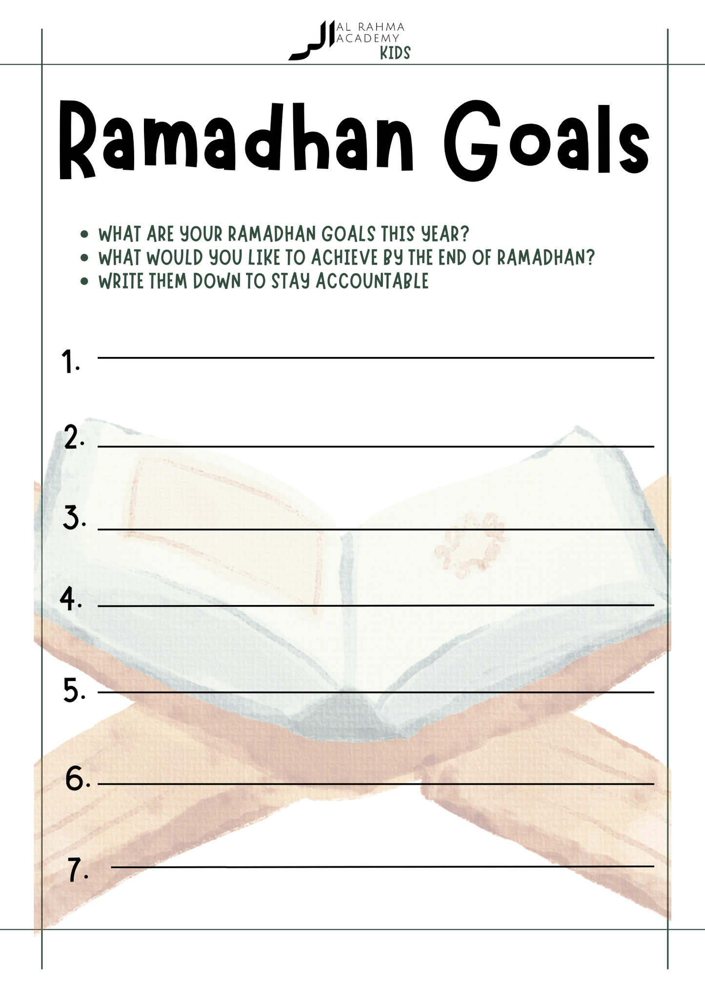 Ramadhan Workbook