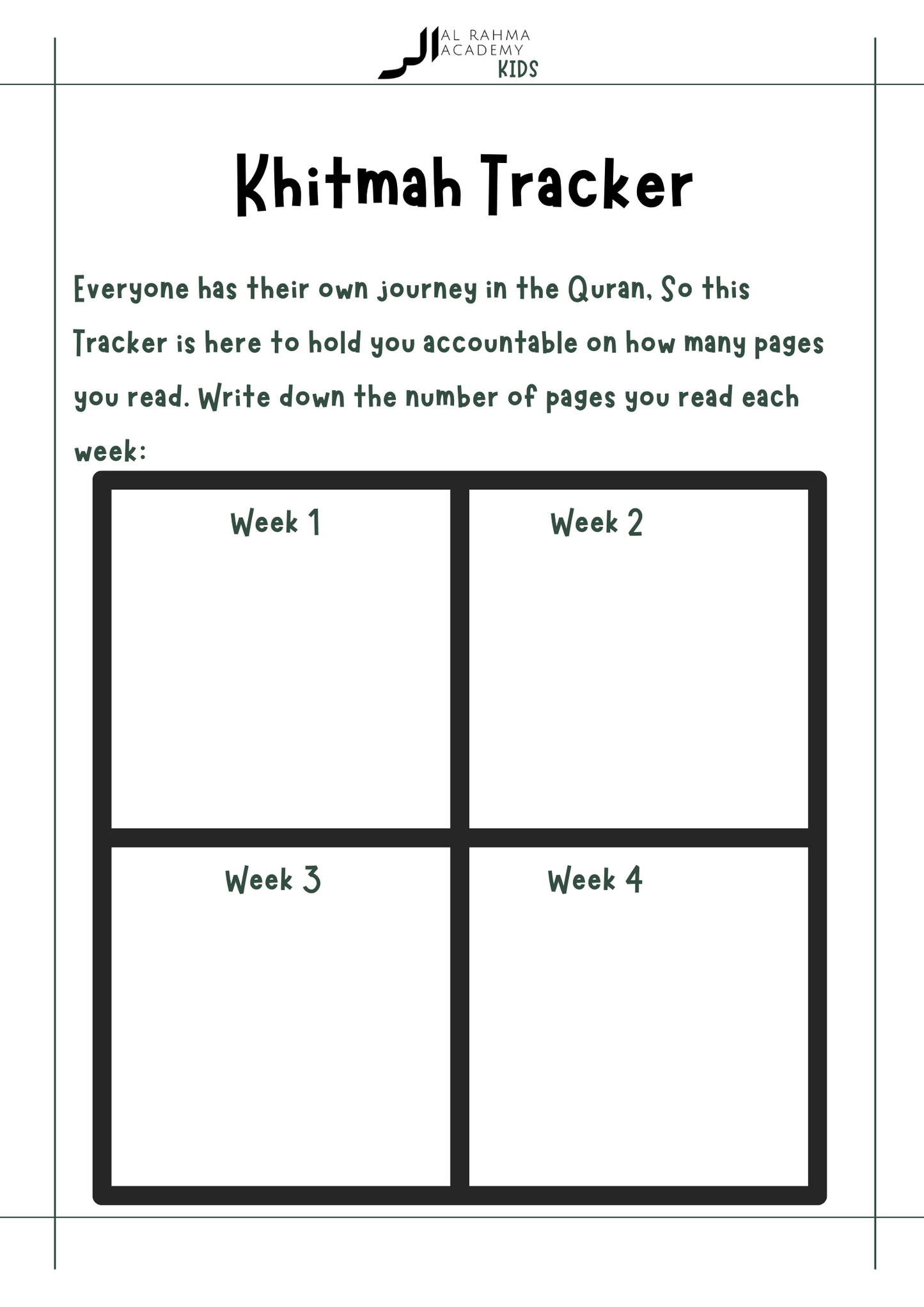 Ramadhan Workbook