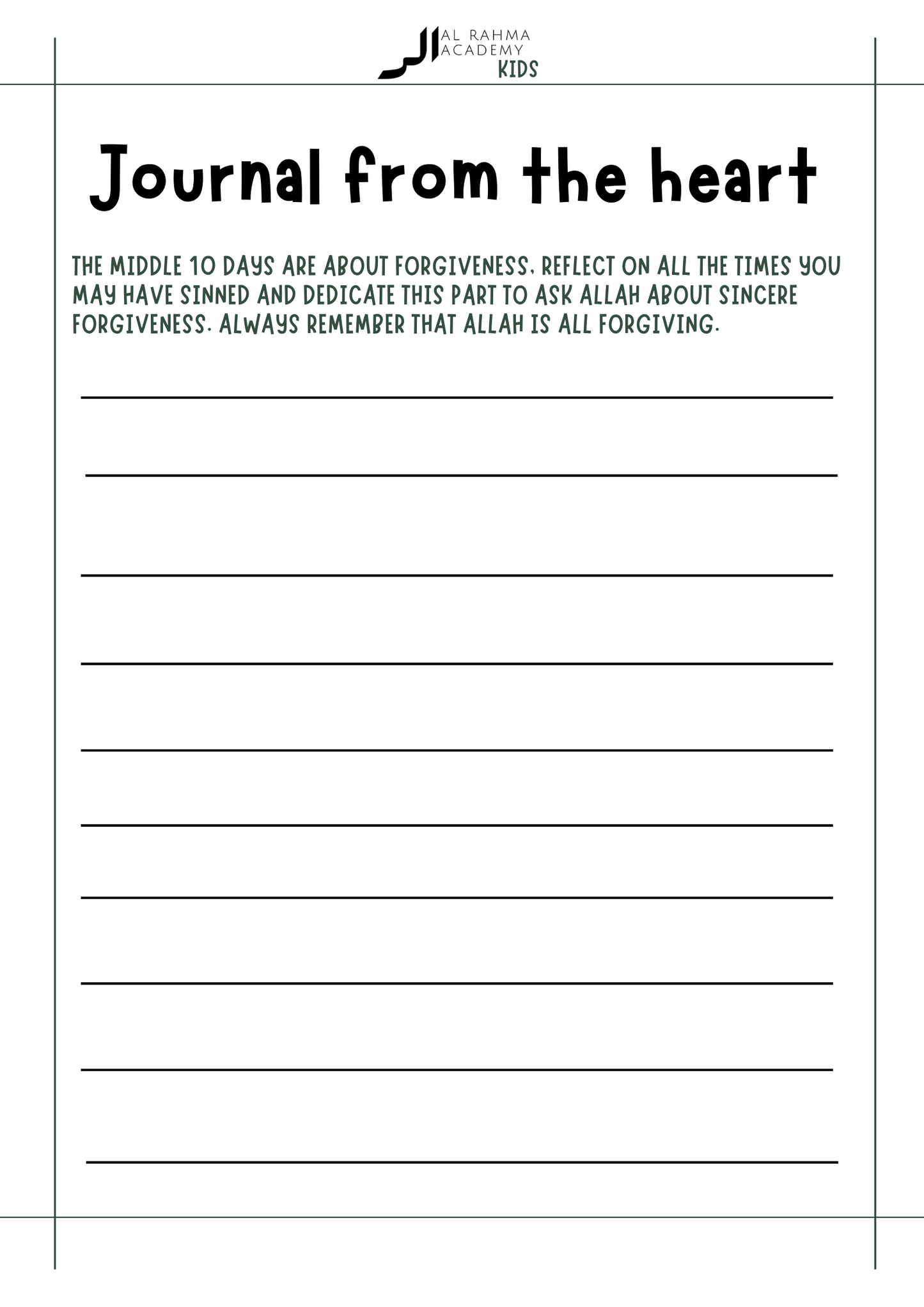 Ramadhan Workbook