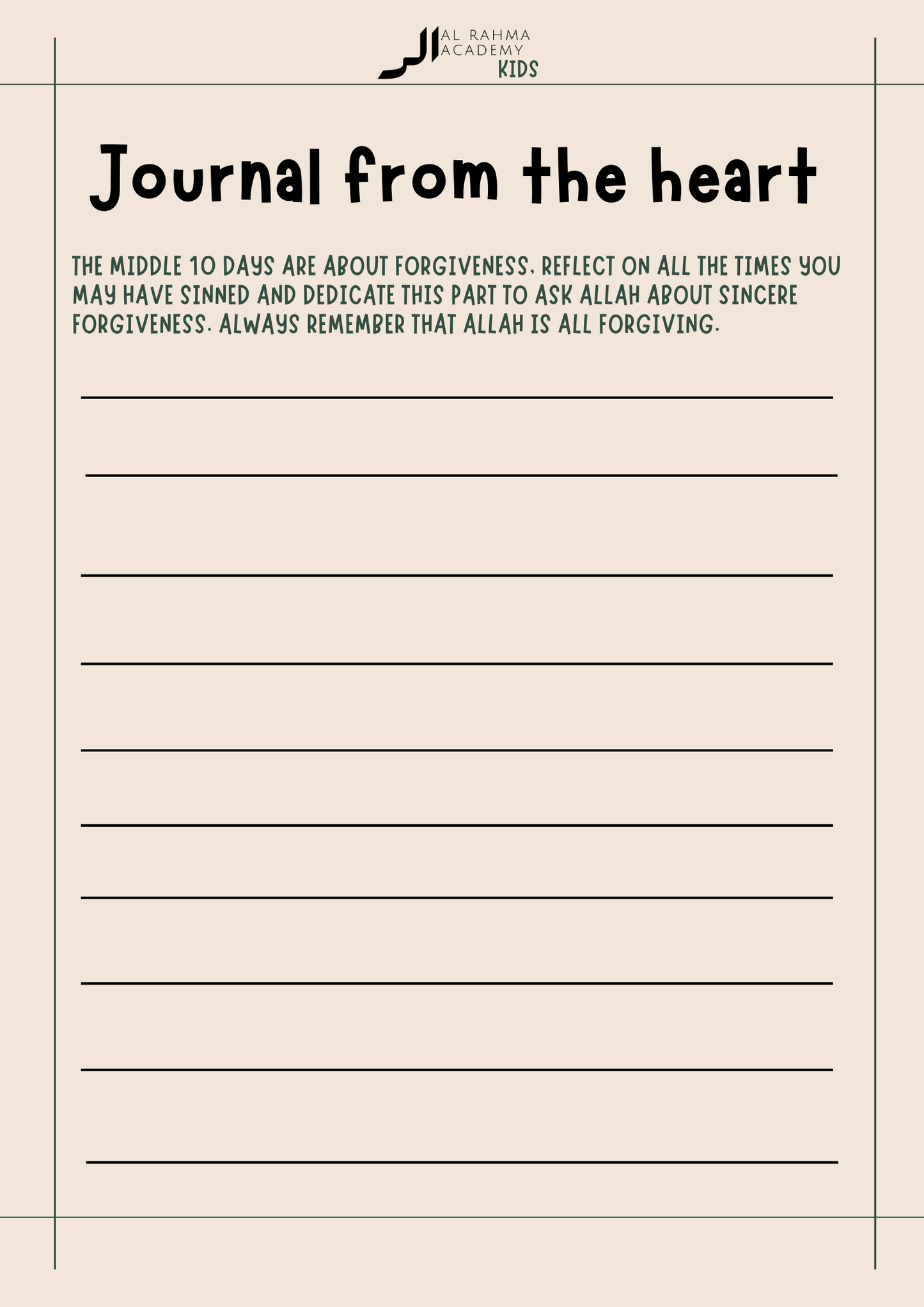 Ramadhan Workbook