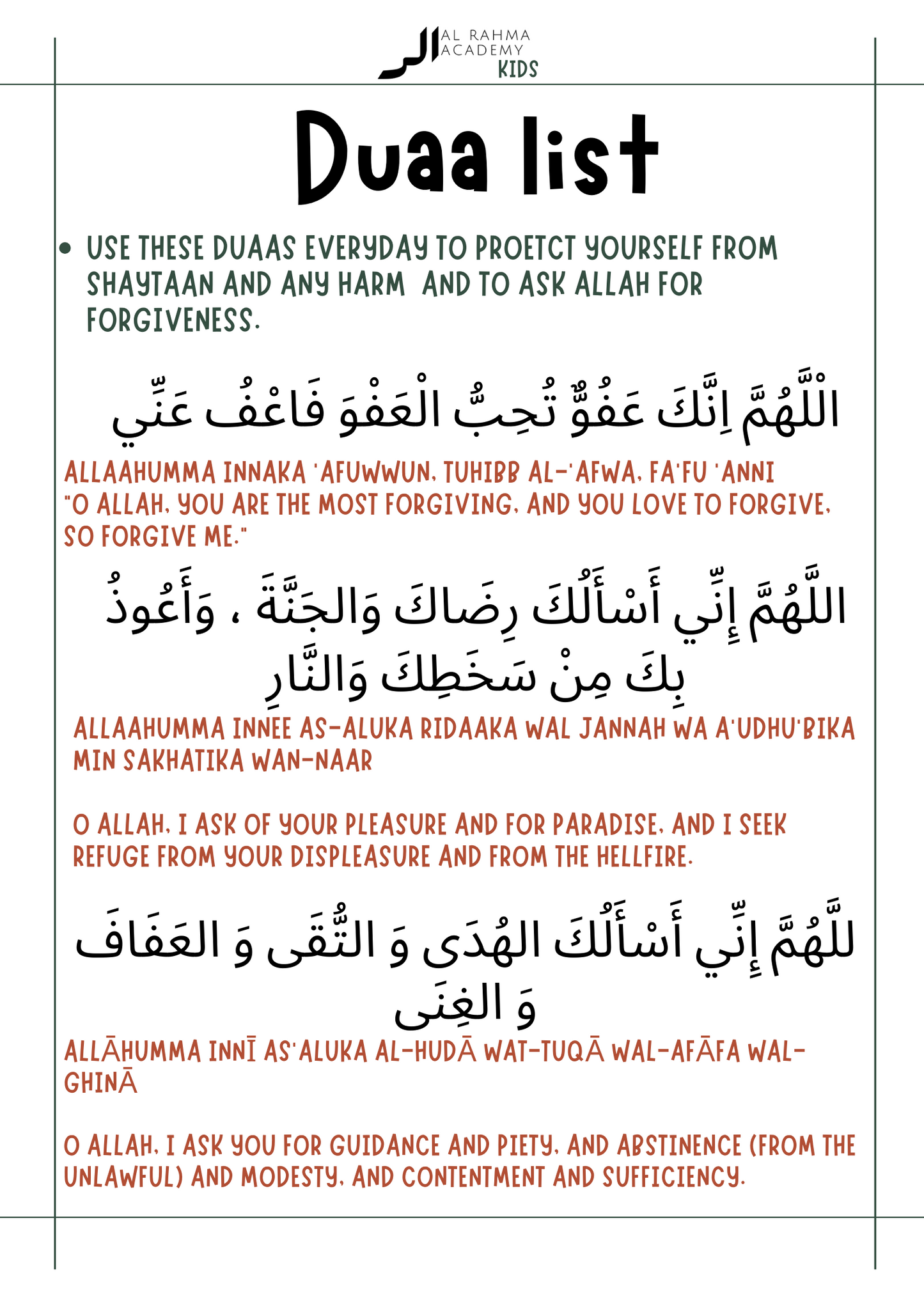 Ramadhan Workbook