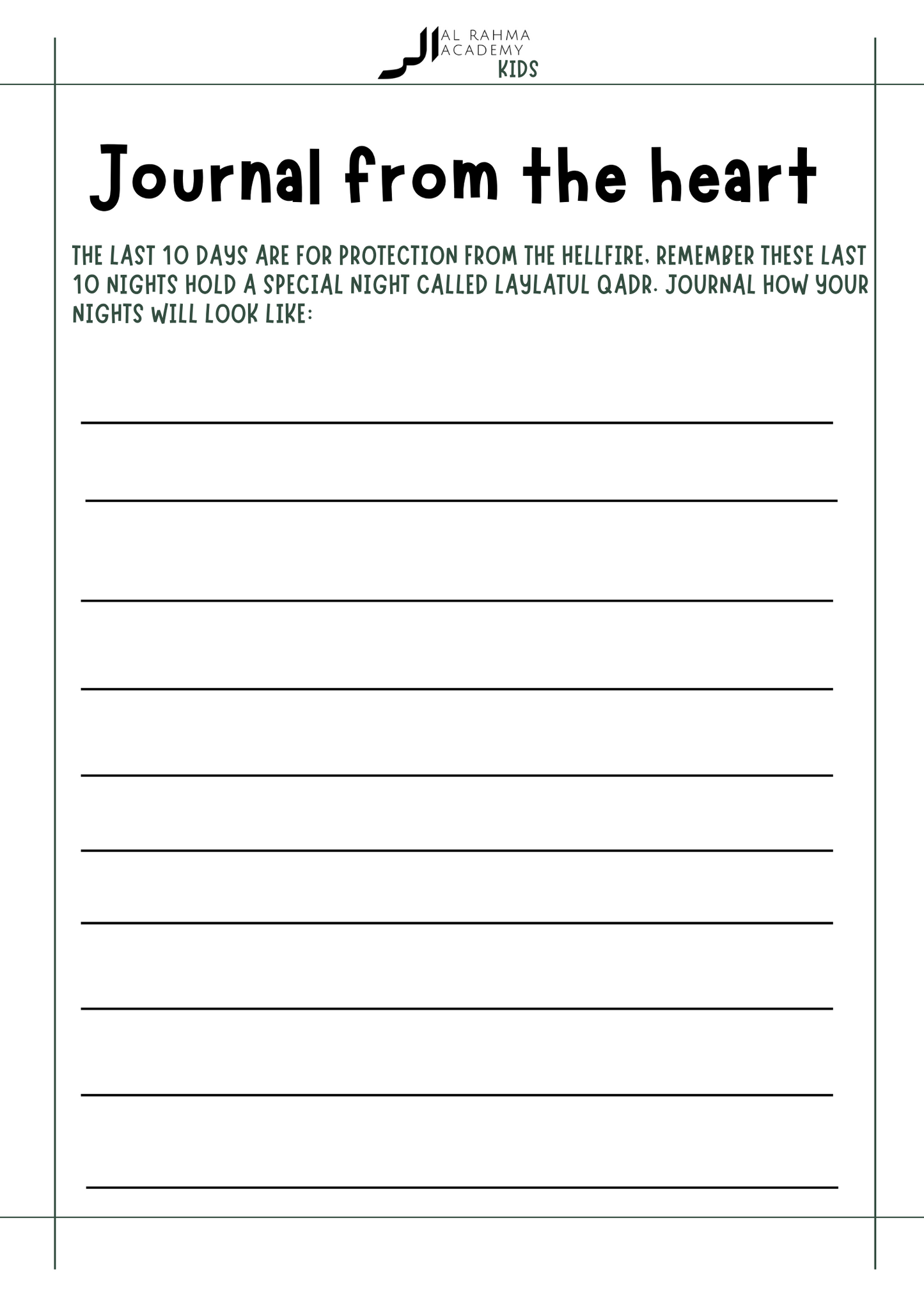 Ramadhan Workbook