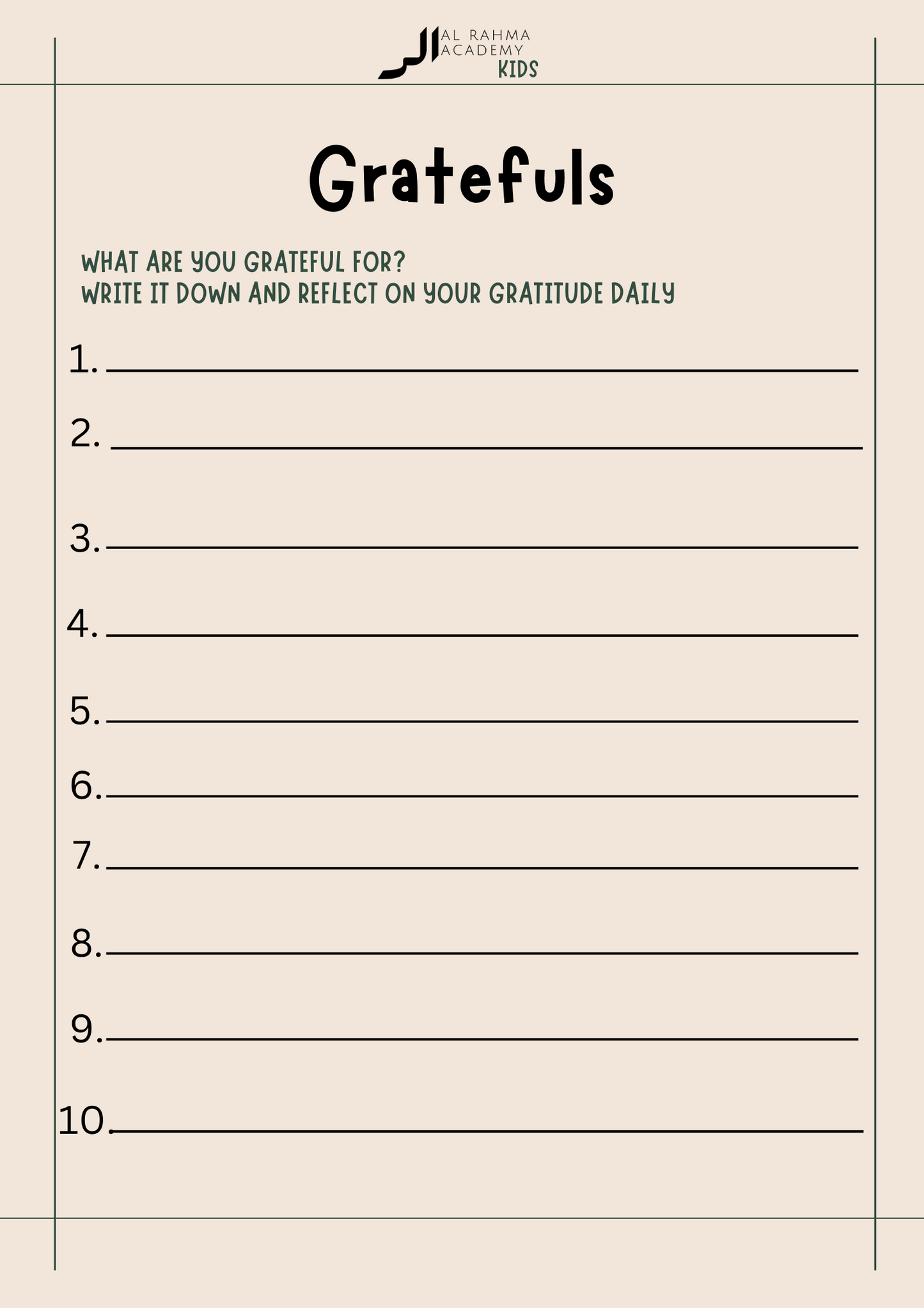 Ramadhan Workbook